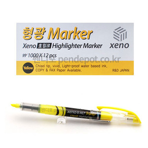XENO 제노  생잉크 형광펜 5컬러 (1타-12자루)